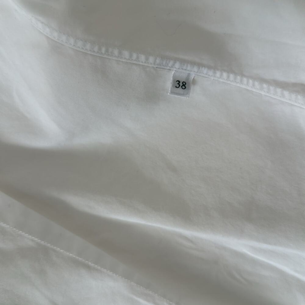 Dolce & Gabbana White Stretch Poplin Lace Tuxedo Shirt IT 38 US 2 Formal Dress - Picture 12 of 13